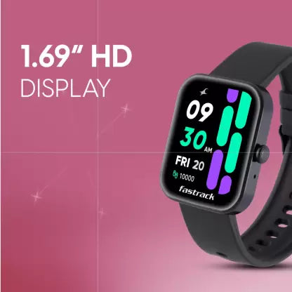Fastrack Reflex Hello 1.69 HD Display BT Calling AI Voice 50+ Sport Smartwatch (Black Strap, Free Size) Fastrack Reflex Hello 1.69 HD Display BT Calling AI Voice 50+ Sport Smartwatch (Black Strap, Free Size)